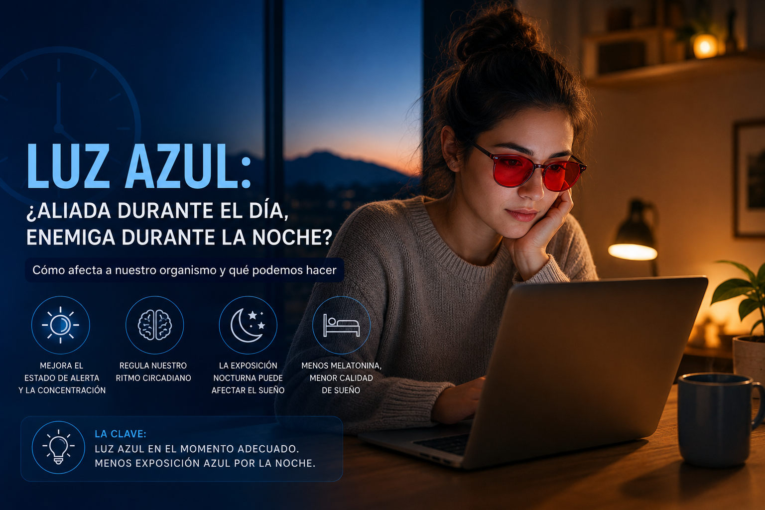 Luz azul: qué es, cómo afecta el sueño y qué hacer para proteger tu ritmo circadiano